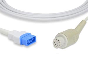 [E708-1190] Cables and Sensors SpO2 Adapter Cable, 220cm, Datex Ohmeda Compatible w/ OEM: TS-N3