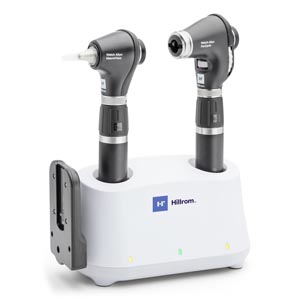 [71-PM3LDE-US] Hillrom Universal Desk Set with PanOptic Ophthalmoscope and MacroView Otoscope, Plus