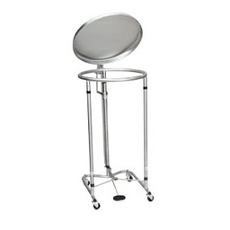 [092777420P] Blickman Industries Hamper 18&quot; DIA Round Foot Operated Pneumatic Top Stainless Steel