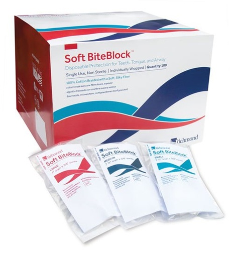 [260005] Richmond Dental Soft BiteBlock™, 9/16" DIA x 2.5", Small Packaged, Non-Sterile, 3bx/cs
