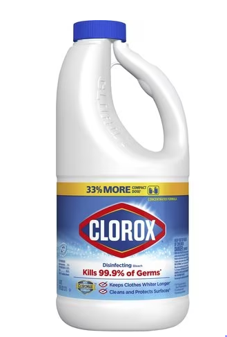 [32260] Clorox Sales Company Clorox® Disinfecting Bleach, Concentrated Formula, Regular, 43 oz