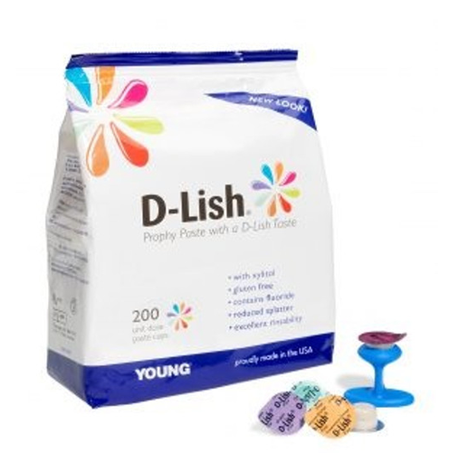 [310120] Young Dental Manufacturing Young™ D-Lish®, Key Lime, Medium, Grit, Prophy Paste, 200/bg
