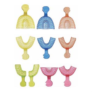[UTA-7203] Dukal Corporation Color-Brite Impression Trays, Perforated, #3 Medium Upper, Blue, 12/bg