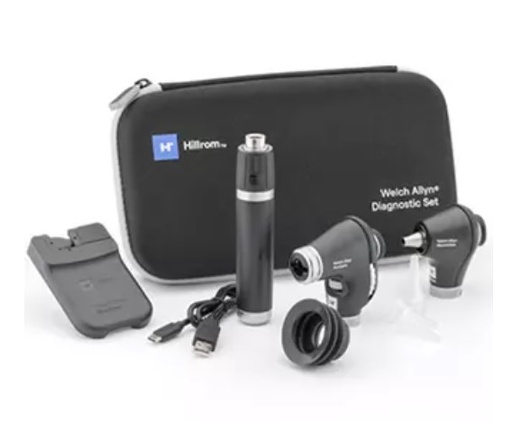 [71-PM3LXE-US] Hillrom Diagnostic Set with PanOptic Ophthalmoscope and MacroView Otoscope, for iExaminer
