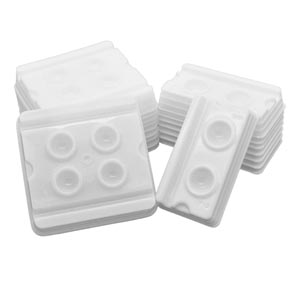 [UMW-9017] Dukal Corporation Mixing Wells, 4-Well with 1, 2, 3 and 4 Markings, White, 200/bx, 5 bx/cs