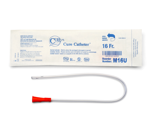 [M16U] Convatec Cure Catheter, Male 16", Straight Tip, 16FR