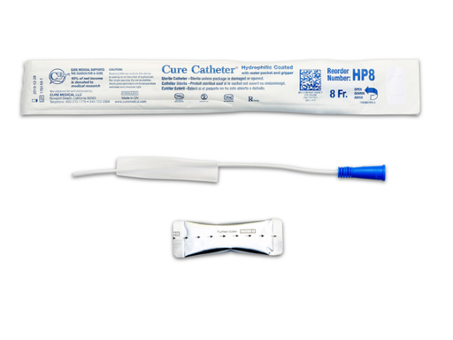 [HP8] Convatec Hydrophilic Cure Catheter, Pediatric 10", Straight Tip, 8FR