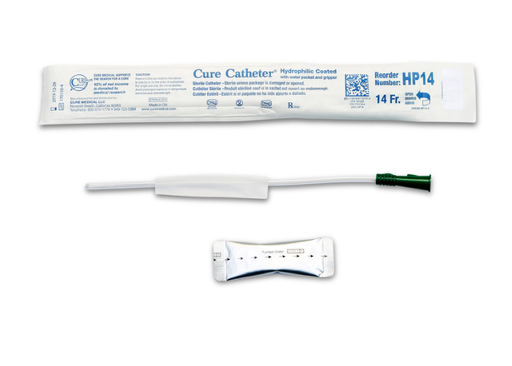 [HP14] Convatec Cure Catheter, Hydrophilic Coated, Pediatric 10" Straight Tip, 14FR