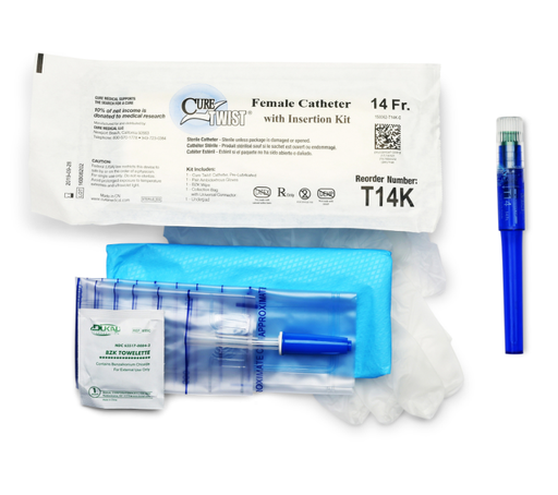 [T14K] Convatec Catheter w/Insertion Kit, Female 6" Straight Tip, 14FR