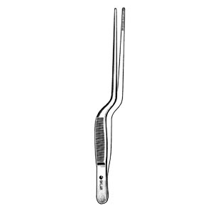 [67-1455] Sklar Instruments Lucae Bayonet Forceps, Serrated, 5.5"