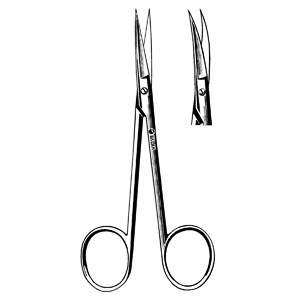 [47-1235] Sklar Instruments Iris Scissors, Curved, Sharp/Sharp, 3.5"