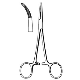 [74-3270] Sklar Instruments Kelly Forceps, Curved, Extra Heavy Jaw, 7&quot;