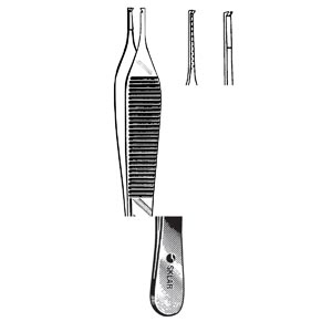 [50-3048] Sklar Instruments Adson Tissue Forceps, Serrated, 1X2 Teeth, 4.75"