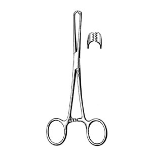 [36-2295] Sklar Instruments Allis Tissue Forceps, Delicate, 5X6 Teeth, 9.5"
