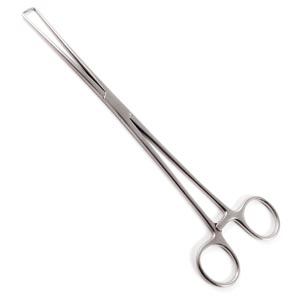 [91-1290] Sklar Instruments Schroeder Braun Tenaculum Forceps, Straight, 1x1 Prongs, 10"