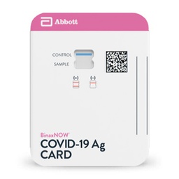 [195-264] Abbott Point Of Care BinaxNOW™ COVID-19 Ag, Self Test Kit, 2 test/kit, 12 kit/cs