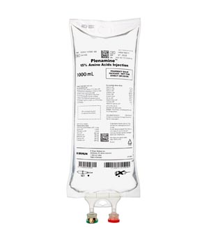 [S4500] B Braun Medical, Inc. Plenamine 15% Amino Acid Injection, 1000mL Bag, Sterile, 8/cs
