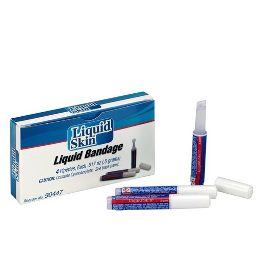 [90447] First Aid Only Liquid Skin Bandage, 4/Box