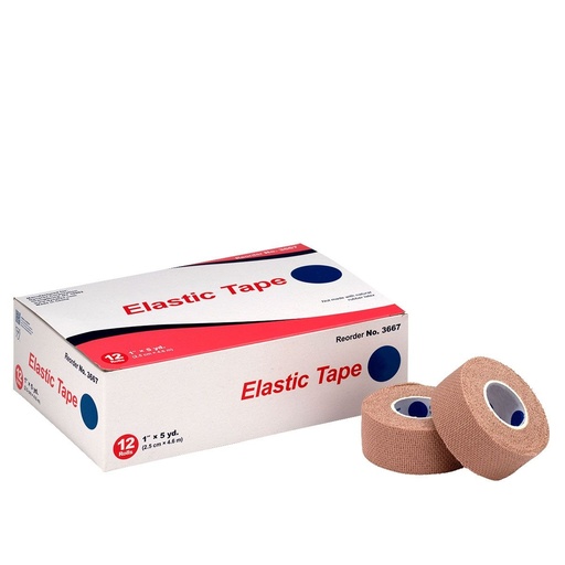 [90885] First Aid Only 1 inch x 5 Yd. Elastic Tape Roll, 12/Box
