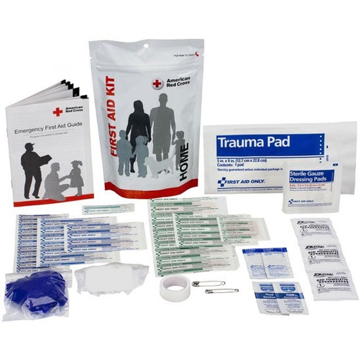 [720007] First Aid Only Home First Aid Kit with Plastic Zip Bag