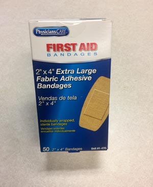 [1-470-001] First Aid Only/Acme United Corporation Fabric Bandages, 2"x4"
