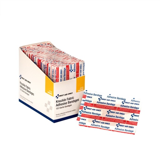 [H125] First Aid Only Fabric Knuckle Adhesive Bandage, 100/Box