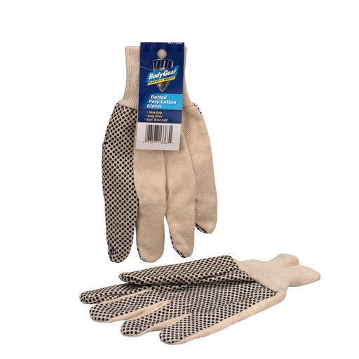 [13363-001] First Aid Only Large Dotted Poly-Cotton Glove, 1 Pair/Pack