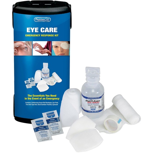 [90142] First Aid Only PhysiciansCare Eye Care Emergency Responder Kit with Plastic Case