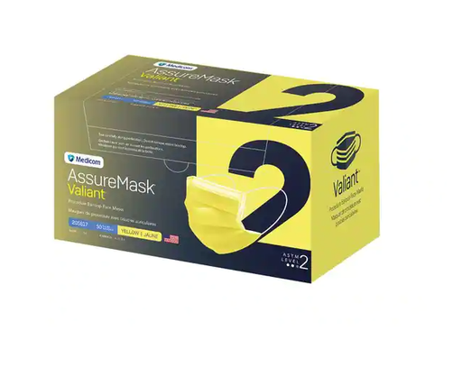 [205817] Medicom, Inc. Procedure Earloop Face Mask, ASTM 2, Yellow