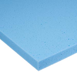 [081184738] Hygenic/Performance Health Temper Foam, 3/8" x 8" x 12", Blue, 10/pk