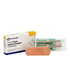 [1-002] First Aid Only/Acme United Corporation Plastic Bandages, 1"x3", 16/bx