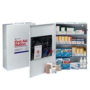 [6175] First Aid Only/Acme United Corporation 4 Shelf First Aid Metal Cabinet