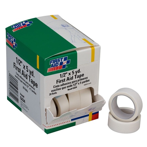 [G634] First Aid Only 1/2 inch x 5 Yd. First Aid Tape Roll, 20/Box