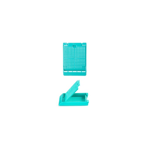 [M510-12] Simport Scientific Slimsette™ Biopsy Cassette, 45° Angle, Acetal, Aqua