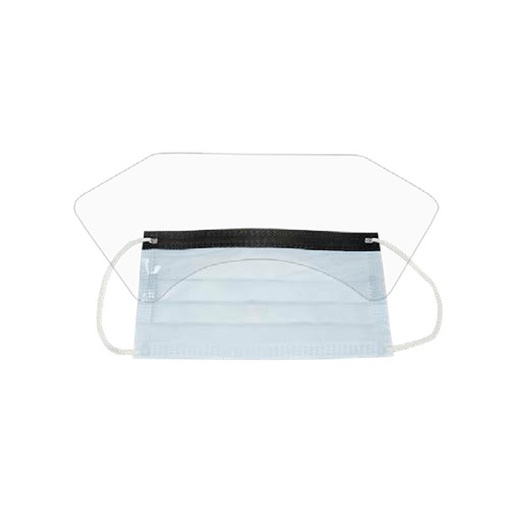 [15910] Aspen Surgical Mask, Procedure, FluidGard® 120, w/ Extended Shield, Blue
