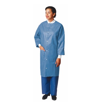 [1725XXL] Aspen Surgical Jacket, Warm-Up, SMS, Knit Collar & Cuff, Periwinkle, 2XL