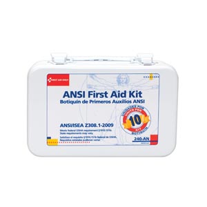 [240-AN] First Aid Only/Acme United Corporation First Aid Kit, 10 Unit, Metal Case