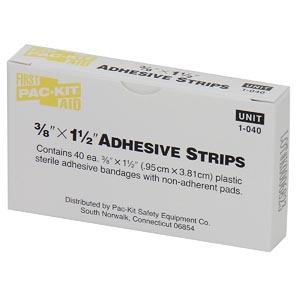 [1-040] First Aid Only/Acme United Corporation Plastic Bandages, 3/8”x1.5”, 40/bx