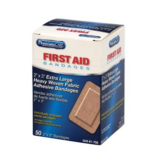 [1-750-001] First Aid Only/Acme United Corporation Heavy Woven Fabric Bandages, 2"x3"