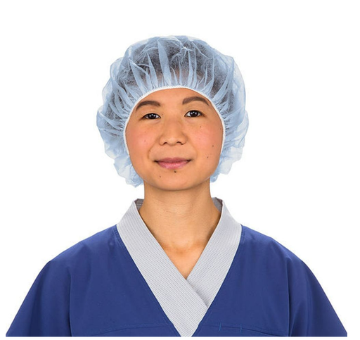 [3224R] Cardinal Health Bouffant Cap, Non-Woven, Spunbond Polypropylene, Red, 24"