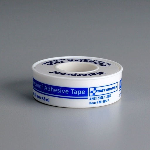 [M685-P] First Aid Only 1/2 inch x 5 Yd. Waterproof First Aid Tape Roll
