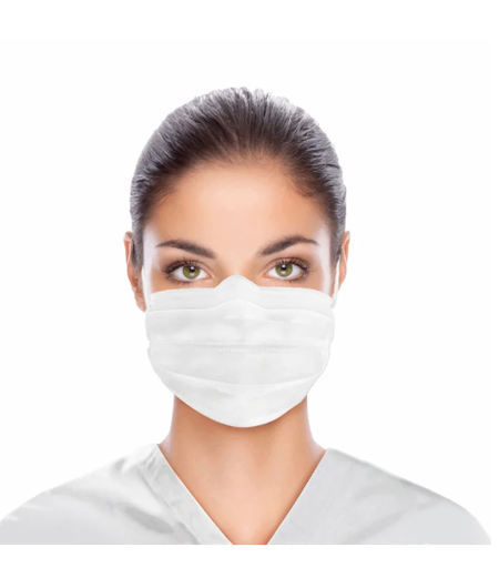 [ULM-6382] Dukal Corporation FluidBloq Mask, Level 3, Ear-Loop, White, 50 /bx, 20 bx/cs