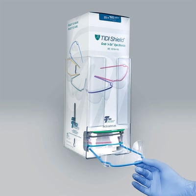 [7003] TIDI Products, LLC TIDIShield® Eyeshield Dispenser Holder, Clear Acrylic, 2/cs