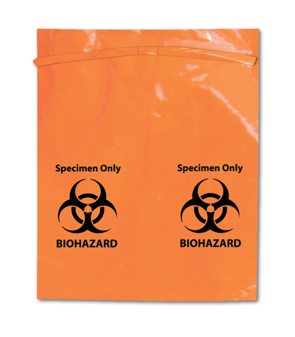 [3480] Ansell "Orange" Specimen Bag, Large, 33 3/8" x 39 1/4", Sterile, 25/bg, 2 bg/cs