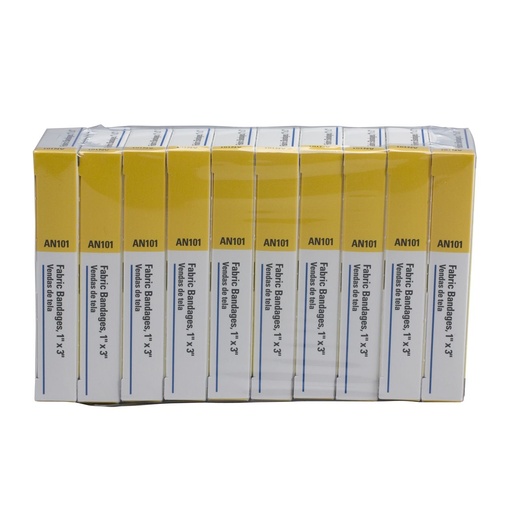 [AN101-10] First Aid Only 1 inch x 3 inch Fabric Bandage, 160/Case