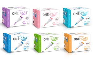 [1013] MediVena Safety Lancets, Top Button - Activated, 25Gx1.6mm, MicroFlow, Sky Blue