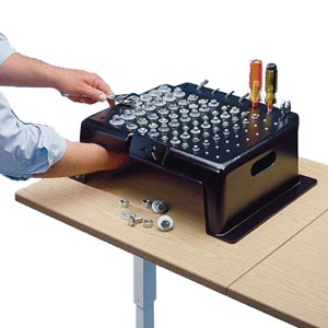 [081275981] Hygenic/Performance Health Work Bench, 19" x 15" x 6", Heavy-Duty Plastic, Black