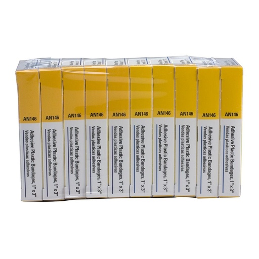 [AN146-10] First Aid Only 1 inch x 3 inch Adhesive Plastic Bandage, 160/Case