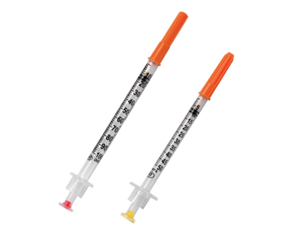 Retractable Technologies, Inc Safety Syringe, Insulin, 0.5ml, 30G x 3/ ...