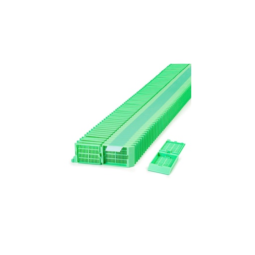[M505-4T] Simport Scientific Unisette™ Tissue Cassette, 35° Angle Stack, Acetal, Green, Bulk